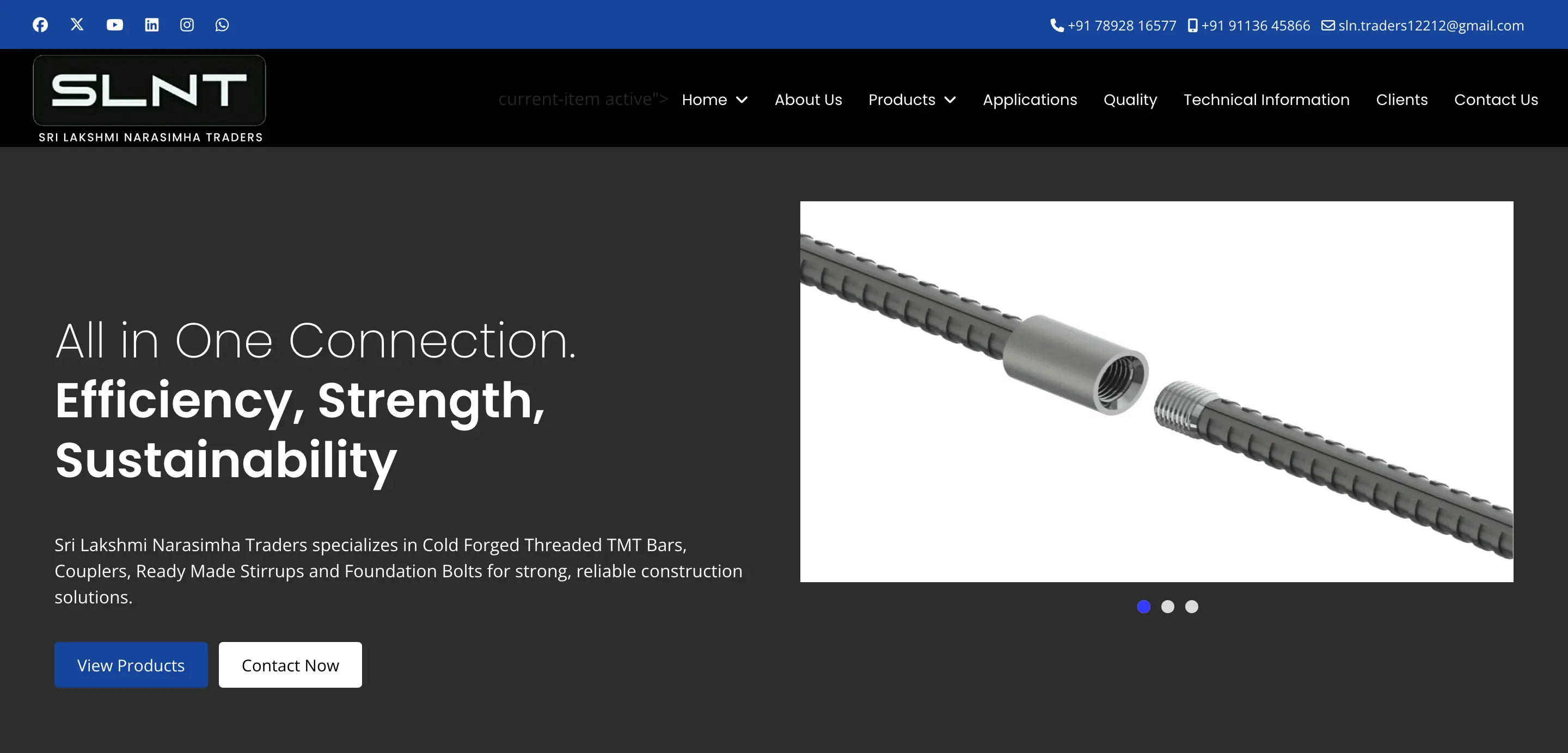 SLNT Steel Works Website