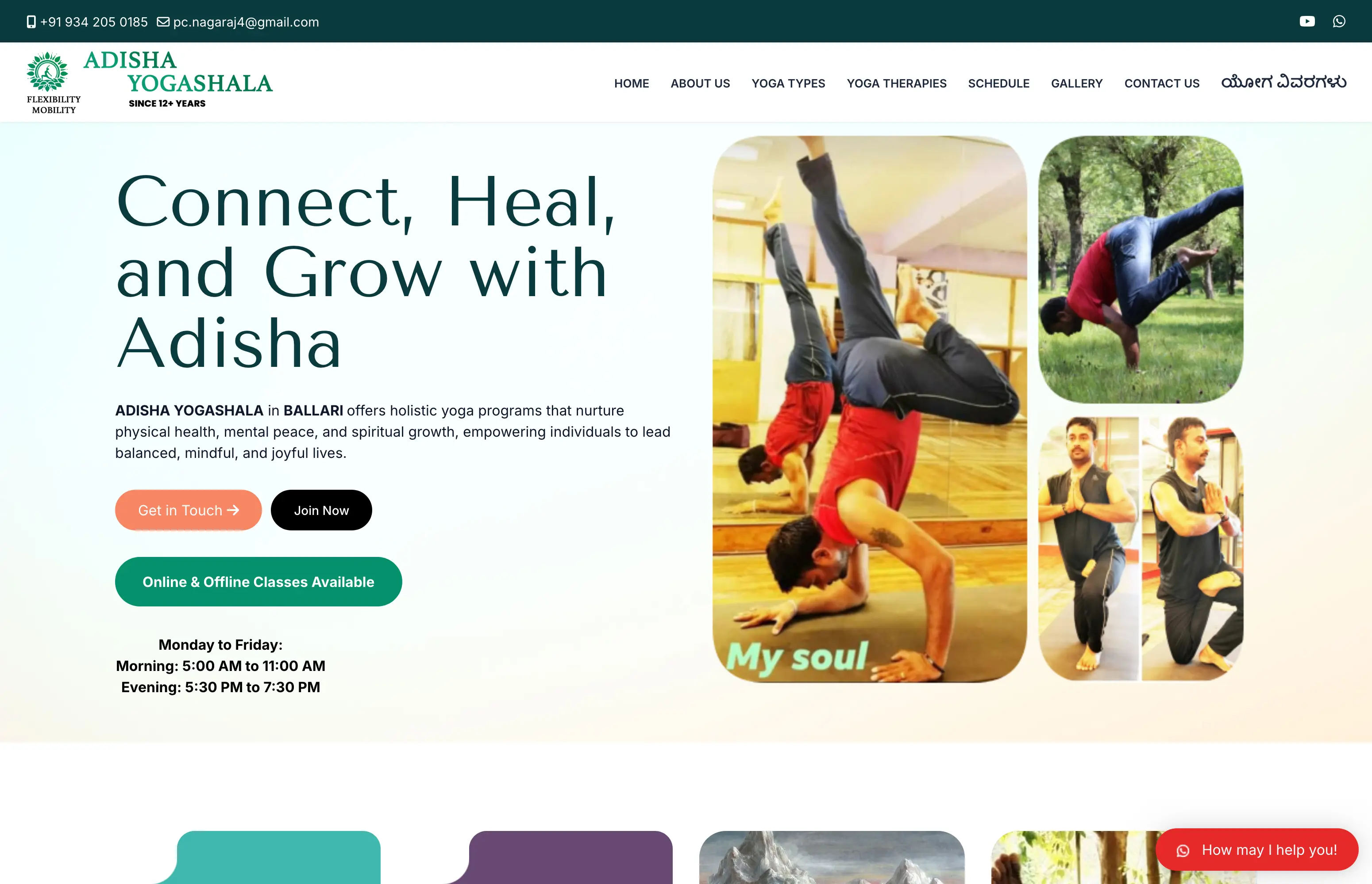Adisha Yogashala Website