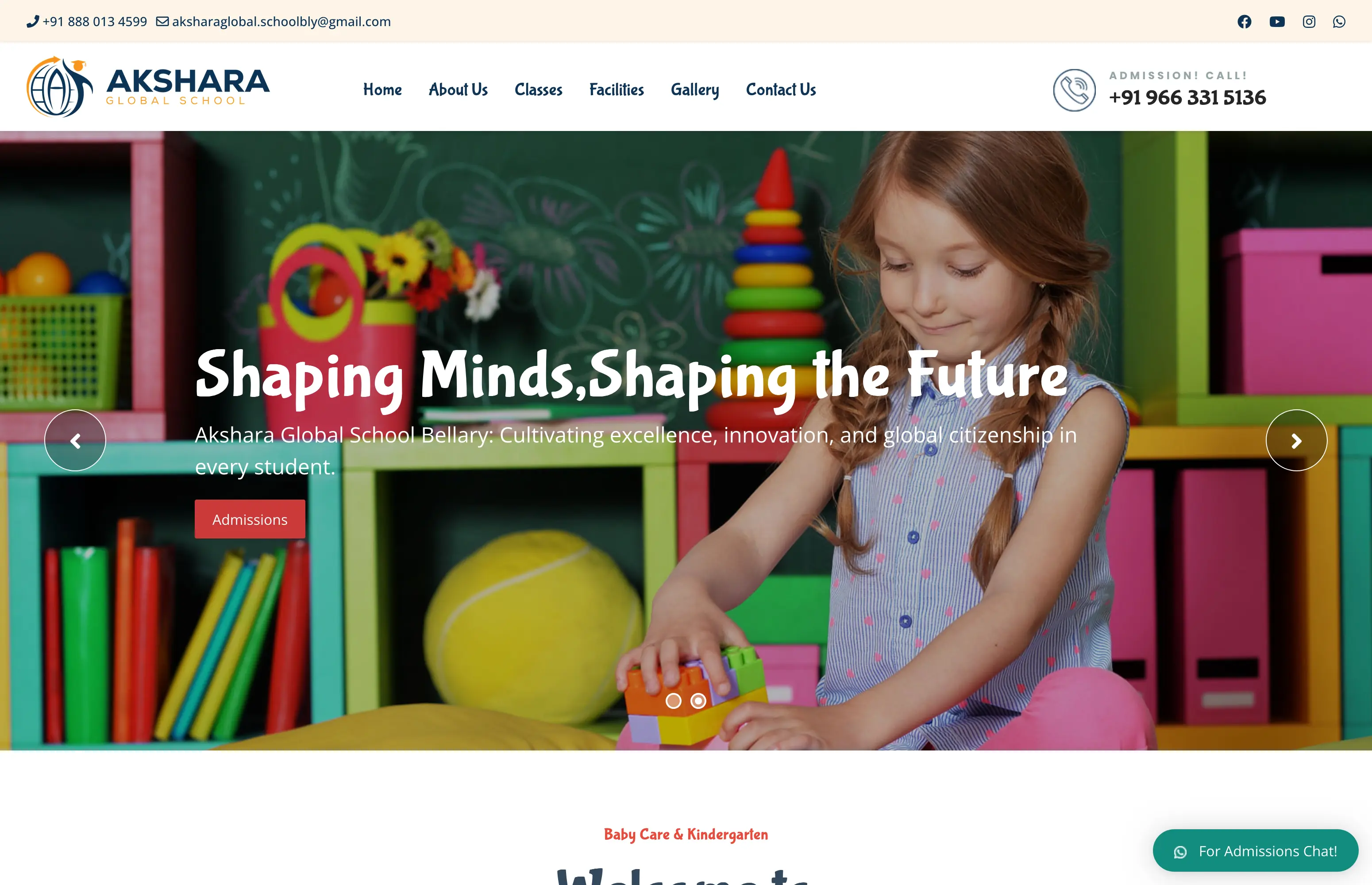 Akshara Global School Website
