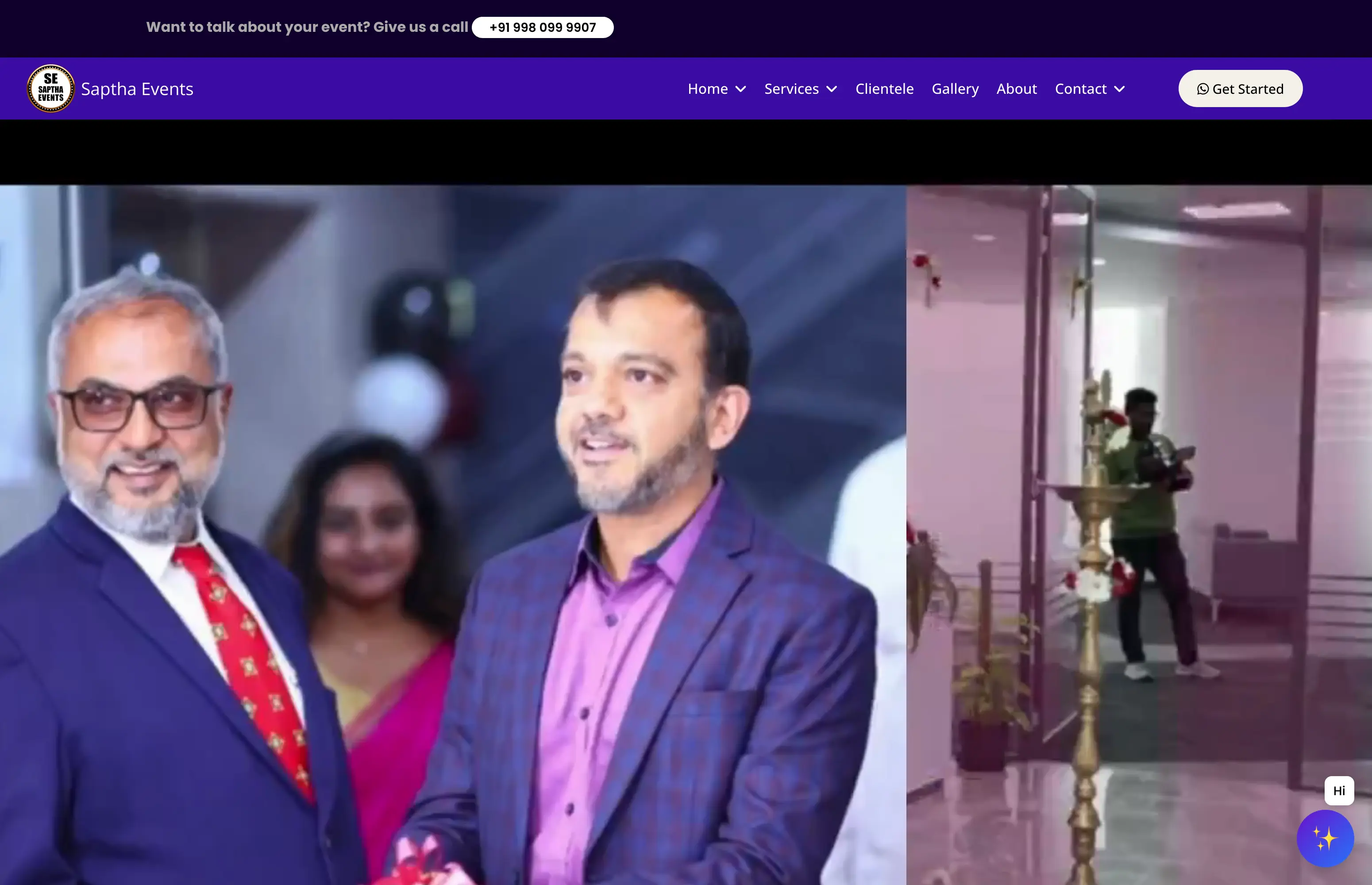 Saptha Events Pvt. Ltd. Website