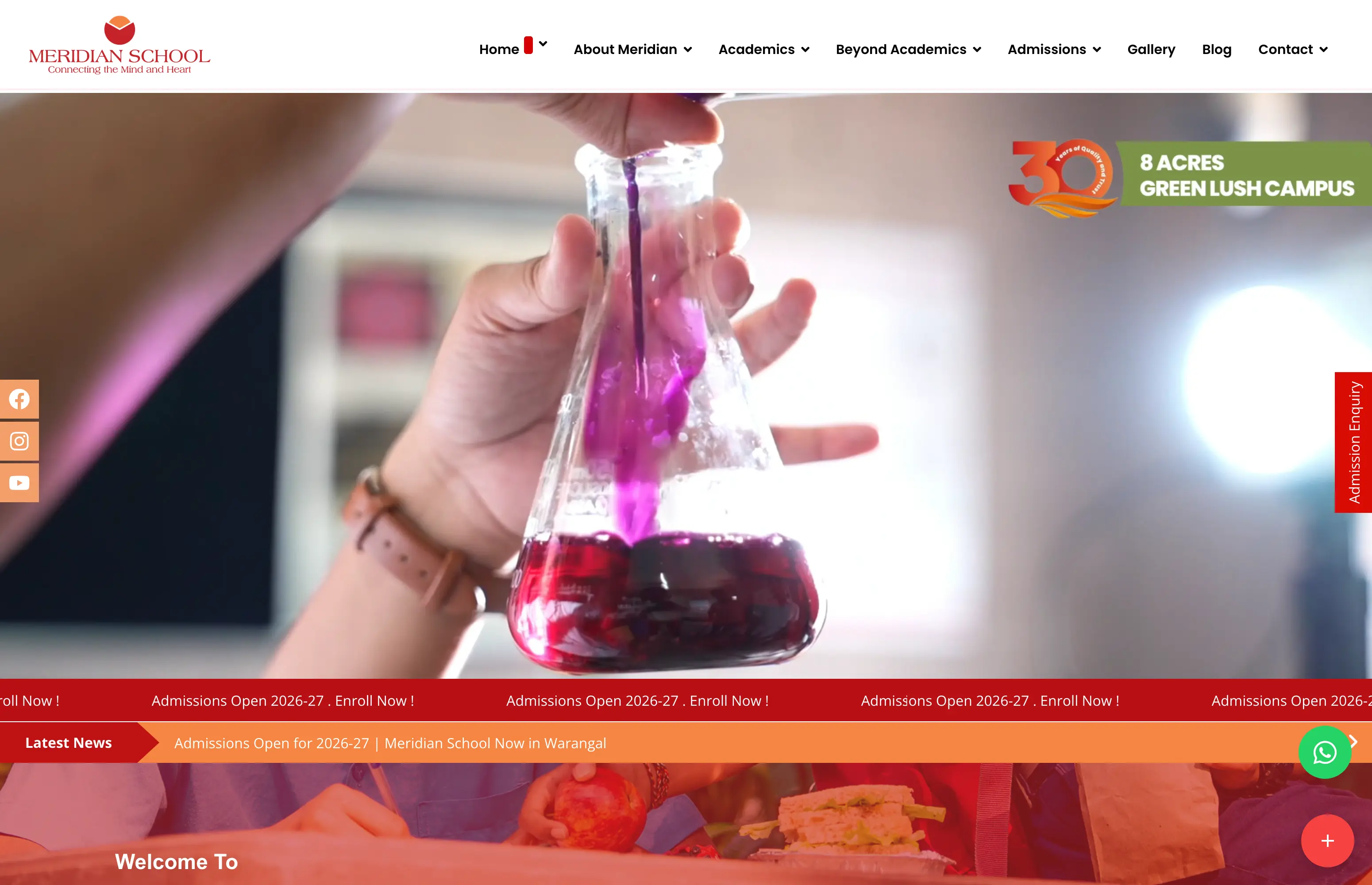 Meridian School Warangal Website