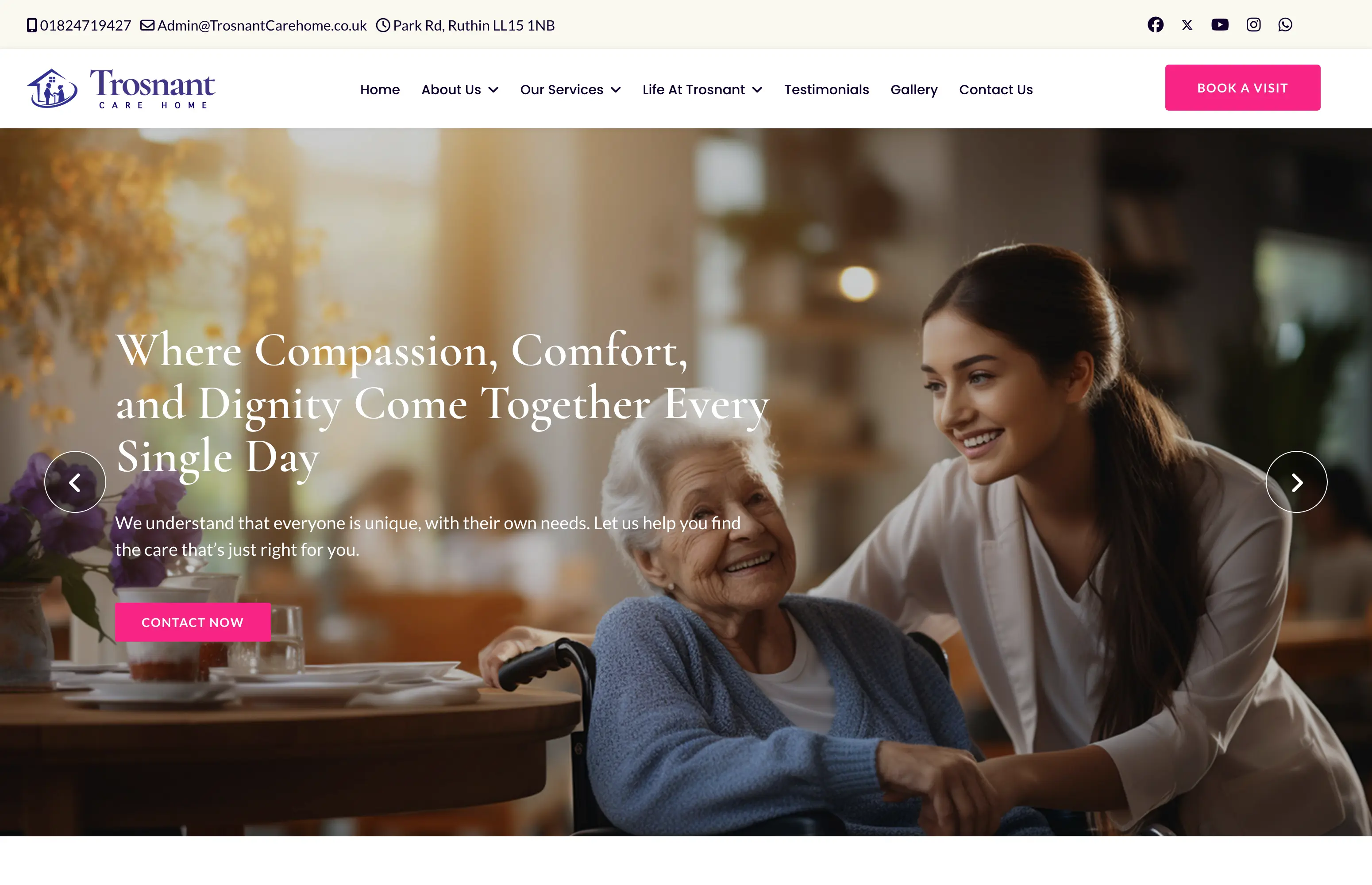 Trosnant Care Home Website